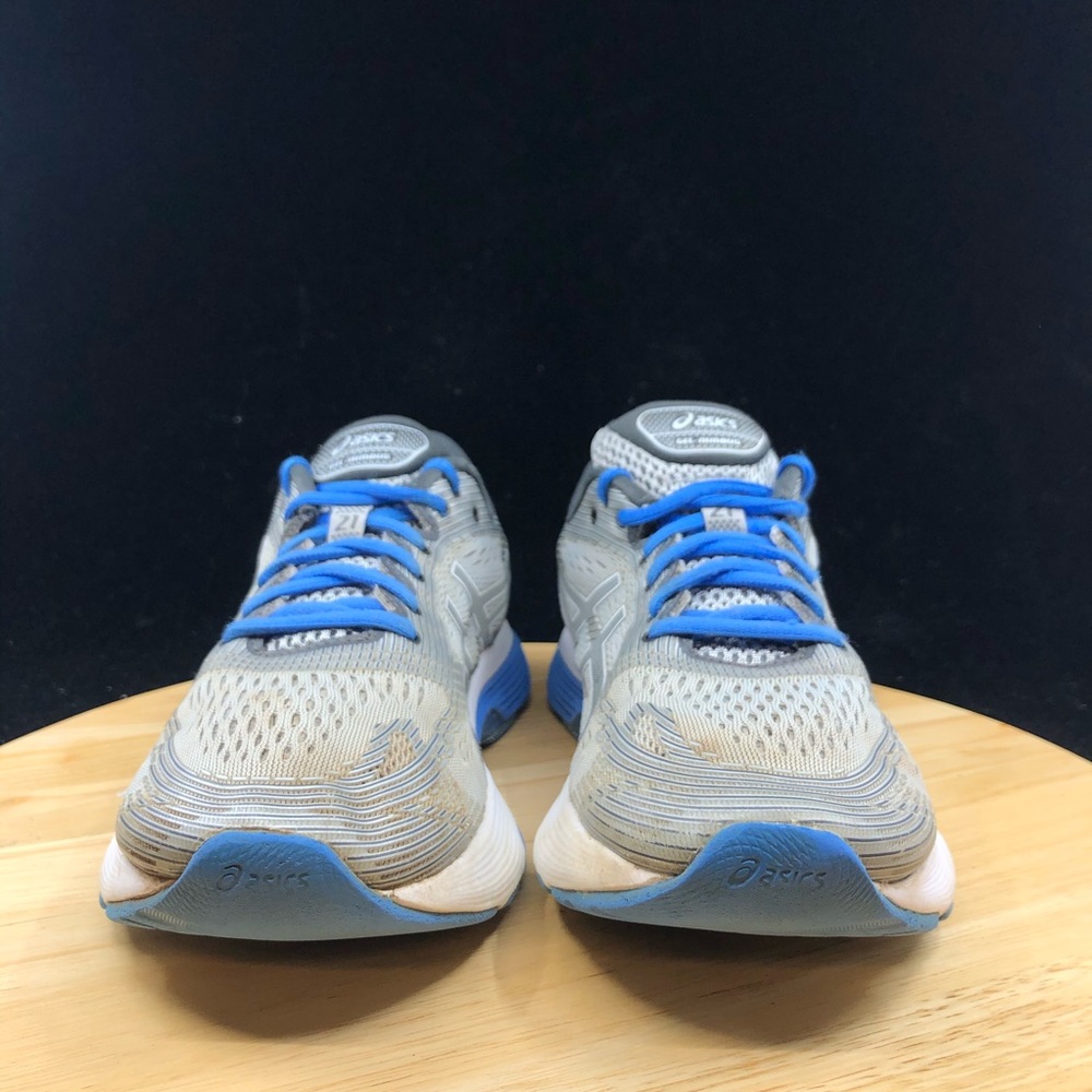 Asics Womens Gel Nimbus 21 1012A156 Gray Blue - Picture 3 of 9
